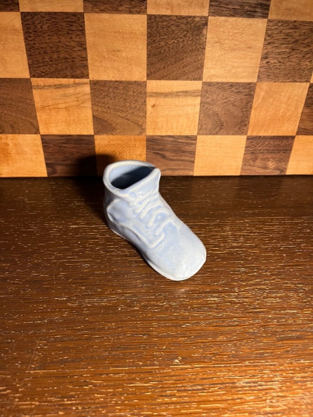 Vintage Ceramic Baby Boy Blue Shoe A119